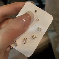 TNB115 Set of 6 New Style H-Shaped s925 Silver Earrings for Women