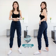 [Jogger pants] กางเกง Jogger ขาจั้มผ้ายืดผู้หญิง (เป้าซิป) รุ่น J37/27ใส่ได้ทั้งชายหญิงเนื้อผ้า cott