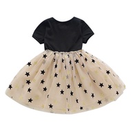 LJMOFA Princess Tutu Dress for Girls 2-6 Years Sleeveless Tulle Skirt with Glittering Stars Perfect