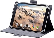 Elecom TB-10HPGFLBK Universal Tablet Case Cover, Flip Case, Soft Leather, Free Angle, Hand Belt, Pen Holder, 8.5-11.5 Inches, Black