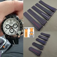 20mm錶帶 膠帶 弘型囗拉色線  合用: Rolex膠帶  勞力士 膠錶帶  Rubber B Rubber Strap B 代用膠帶
