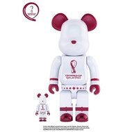 [Pre-Order] BE@RBRICK x FIFA World Cup Qatar 2022 100%+400% set Chrome White Ver. bearbrick