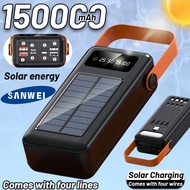 Original 150000mAh Solar Powerbank 65W PD fast charging 4 in 4 out LED digital display power bank