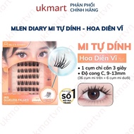 MLEN DIARY Mi Giả Không Cần Keo BST CÁC LOÀI HOA Mi Cụm Mềm Mại Tự Nhiên Có Thể Tái Sử Dụng