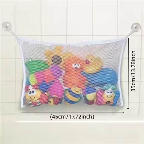 Baby Bathroom Mesh Bath Bag Kids Cartoon Basket Net Children's Games Network Waterproof Cloth Sand T