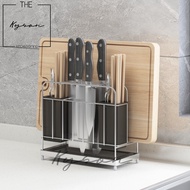 Kyson Kitchen 304 Stainless Steel Utensil Spoon Fork Chopping Board Stand Holder Drainer Organizer Dishware Rack Shelf