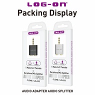 LOG-ON Clone LO-AX5 Adapter Spliter Audio Jack 3.5mm to Dual Female