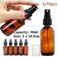 Amber PET Plastic Spray Bottles 30ml Capacity for Perfume Fragrance Pack of 5/10