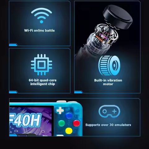 B27B RF40H Handheld Video Game Console 128GB 4.0-Inch IPS Screen Supports Wifi Open Source Retro Emu