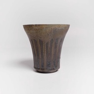 明芽窯 l 柴燒落灰流釉花器 花瓶 陶藝品 H5