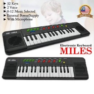 Electronic Keyboard Miles Piano With 32 Keys And Musical Kids Learning Keyboard Toy/Piano Mainan Ele