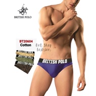 BT20604 British Polo Men's Briefs/underwear 3 in1 💯% Cotton/Seluar Dalam Lelaki/Sepender Lelaki/男性内裤