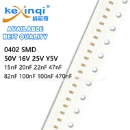 (50pcs) 0402 SMD 50V 16V 25V Y5V Capacitor 15nF 20nF 22nF 47nF 82nF 100nF 100nF 470nF