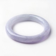 慕紫 | 冰糯種/滿圈紫羅蘭/寬圓條/圓骨鐲/手圍19 | 天然翡翠手鐲