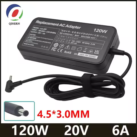 20V 6A 120W 4.5*3.0MM Laptop Adapter For Asus UX534FA UX534FT UX562FD UX562FDX UX562FN UX563FD X1402