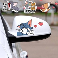 Cat and Mouse Car Sticker Anime Cartoon Mask Scratches Fuel Tank Lid Door Handle Rearview Mirror Sticker Car Rear Decoration Sticker