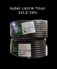 Kabel Listrik 2x25 25m Hitam TITAN / PAJERO Kabel Serabut 2x2.5 Hitam 25m Titan