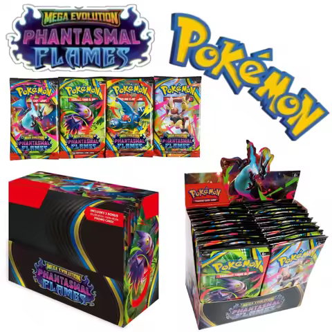 English Pokémon Trading Card Game MEGA Evolution Phantasmal Flames Collectible Cards Pokémon Battle 