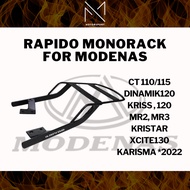 RAPIDO MONORACK For Modenas Motorcycle Rack Box Motorsikal Rack Kaki Tapak Kotak Modenas Karisma Kri