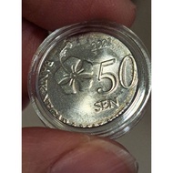[Error Coin Stainless Steel Silver Colour] 2021 Malaysia Error Coin 50 Sen Struck on 10 Sen Planchet
