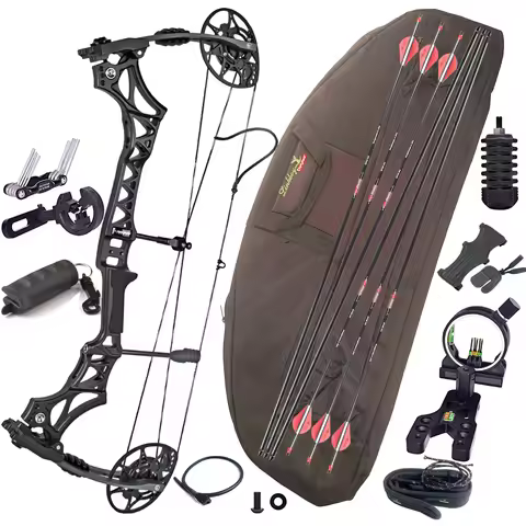 Compound Bow for Archery Hunting Shooting, 30 "Handle Speed, 340 Feet/s, M128, 30-70Lbs, Brace Heigh