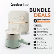 Gaabor Flash Deal Bundle 2L Air Fryer Mini AF20M-YE01A and 2L Electric Skillet EC-20M01A