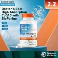 [Local] Doctor's Best, High Absorption CoQ10 with BioPerine, Veggie Capsule [Heart,Brain Supplement]