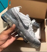 💜Nike Air Vapormax2023 FK Flyknit 耐克運動鞋全掌長氣墊 緩震 灰白 男女同款 運動鞋 籃球鞋 Sports shoes basketball shoes