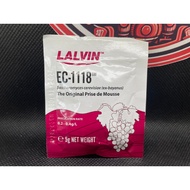 WINE Fermentation YEAST Making LALVIN EC-1118 Lalllemand 5 Grams Expires 11-2027