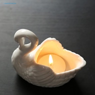 Ceramic Swan Figurine Swan Flower Pot Decoration Swan Ornament Multi-purpose Pot Candle Holder Stora