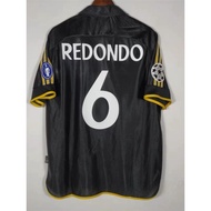 Genuine 98-00 Away Retro Jersey 14 Guti 7 Raul Redondo Long Short Sleeve Football Uniform Customizat