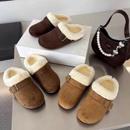 Women's Fur Shoes Soft and Silky Suede Cross Belt Type 1 QC29 Warm Fashion Shoes for Winter Sz35-39