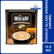 ALICAFE Tongkat Ali and Ginseng Instant Coffee with Caramel 15 X 36G - Tongkat Ali dan Ginseng Kopi