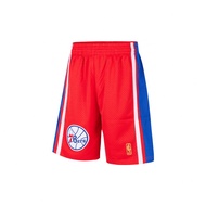 Unisex Vintage Style Basketball Shorts -Swingman Fans Edition-1996-97 Season-Philadelphia 76ers-Red 