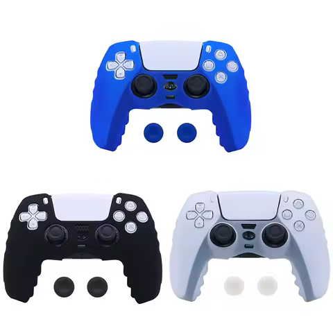 Protective PS5 Cover Soft Silicone Gamepad Case Anti-Slip Analog Thumbsticksfor Sony Playstation 5 G