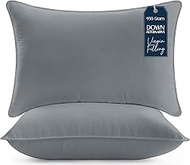 Utopia Bedding Pillow (Set of 2), 50 x 65 cm, Sleeping Pillow, Breathable and Soft Cushion (Grey)