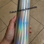 Kertas Foil / Hotprint / Hot Stamping Foil / Poly Rainbow Hologram B05
