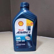 (SIRIM ✅) Shell Advance AX7 10W30 (MINYAK HITAM MOTOR) 1Liter