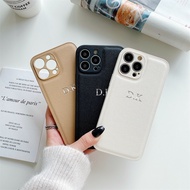 Personalized Silver Letters Luxury Leather DIY Case For iPhone 15 14 13 12 11 Pro Max Customized Nam