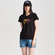 EDWIN 女裝 漸層印花短袖T恤 (黑色) #上衣