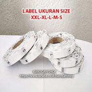 Size Ukuran Label Baju Bordir Kain Putih Eceran/Roll (XS,XXS,S,M,L,XL,XXL,XXXL)