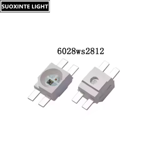 WS2812B-3528 RGB SMD LED, Reverse Mount 4-Pin 6028 Built-in IC 5V Lamp Beads 6.0*2.8MM