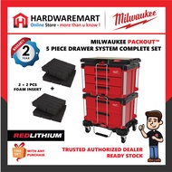 [ORIGINAL] Milwaukee PACKOUT Portable Drawer System / Milwaukee 5 Pcs Drawer System Combo / 2 Drawer Combo Set Package