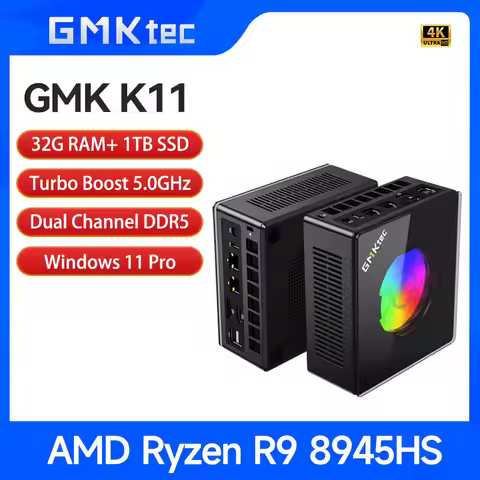GMKtec Mini PC K11 AMD R9 8945HS Gaming Mini PC 32GB DDR5 1TB SSD Computer PC Mini Computer PC Win11