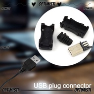 OPTIMISTIVF Mini USB Male Connector, 4 In 1 Assemble Mini USB Jack USB 2.0 Jack, Data Cable Connecto