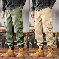 6 Multi-Pockets Summer Big Size Men's Cargo Pants Loose Tapered American Casual Outdoor Pants