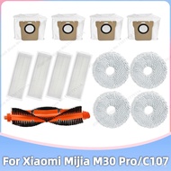 Compatible For Xiaomi Mijia M30 Pro / C107 Robot Vacuum Replacement Parts Main Brush Hepa Filter Mop Cloth Dust Bag Accessories