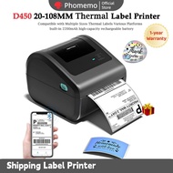 Phomemo D450BT Bluetooth Thermal Printer For A6 Waybill,Label Sticker