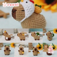 ROXUL Crochet Stuffed Animal Kit, DIY Set with Crochet Hooks Capybara DIY Crochet Kit, Beginner Guin