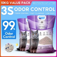 【4KG/6KG/8KG/10KG】Bentonite cat litter Gumpalan Cepat Odor-Free Pasir Kucing Bentonit 膨润土猫砂